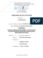 Etude Comparative Entre Coagulation - Floculation Et Electrocoagulation-Electroflottation