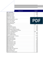 Tabela de Preços de Aluguer de Equipamentos Ligeiros