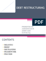 Corporate Debt Restructuring: Presented By: Jasnidhi Kaur Ankit Jain Nupur Pal