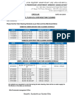 Water Tank Cleaning Schedule - 2019-20