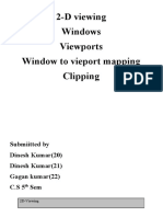 2-D Viewing Windows Viewports Window To Vieport Mapping Clipping