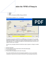 How To Calculate The NPSH of Pump in HYSYS