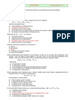 Exercícios de Eletroquímica - Profº Agamenon Roberto