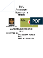 SMU A S: Marketing Research