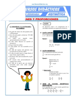 Ejercicios de Razones y Proporciones para Quinto de Secundaria