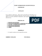 Acta de Constitución Corporacion