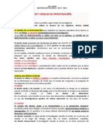 Lectura de Tipos y Niveles de Investigación,. Sacar