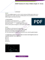 NCERT Solutions For CBSE Class 10 Maths Chapter 10 Circles