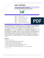 Thermodynamique Statistique