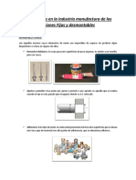 Aplicaciones en La Industria Manufactura de Las Uniones Fijas y Desmontables