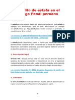 El Delito de Estafa en El Código Penal Peruano