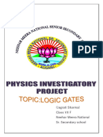 Logic Gates - Class 12 Physics Investigatory Project Report Free PDF Download