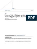 Objective Theory of Agency - Apparent Authority and The Estoppel o PDF