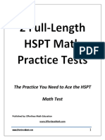 2 Full Length HSPTMath Practice Tests