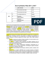 La Geografía en Primaria Plan 2011 y 2017