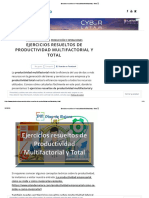 Ejercicios Resueltos de Productividad Multifactorial y Total ?