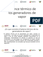 Balance Térmico de Los Generadores de Vapor