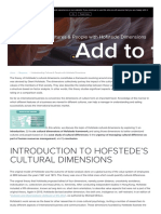 Hofstede's Cultural Dimensions