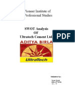 Swot Analysis of Ultratech Cement Limited