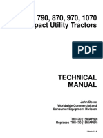 JOHN DEERE 670 770 790 870 970 1070 COMPACT UTILITY TRACTOR Service Repair Manual