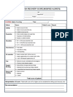 Post Anaesthesia Recovery Score PDF