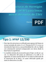 Estructuras de Hormigón Armado (HºAº) para Líneas Aéreas Desnudas de 23kvclase4