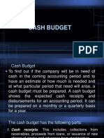 Cash Budget