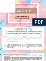 Legal Ethics - Canon 15.01-15.04