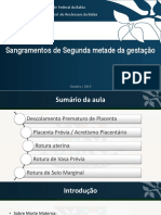 Sangramentos de Segunda Metade Da Gestação UFBA - UFRB