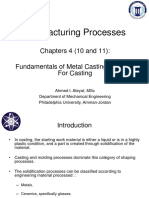 Manufacturing Processes Ch.4 (10 and 11) Casting