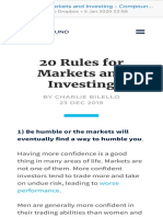 20 Rules For Markets and Investing - Compound Advisors