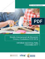 Informe Nacional Estudio Internacional de Educacion Civica y Ciudadana Iccs 2016