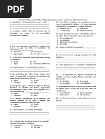 Examen de Ciencias Naturales 6º A