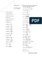 Algunos Ejercicios de Derivadas