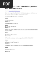 2015 Grade 8 MTAP Elimination Questions With Solutions