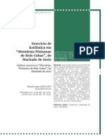 Exercício de Estilística em Memórias Póstumas de Brás Cubas