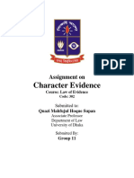 Character-Evidence Under Evidence Act