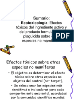 Ecotoxicologia - Efectos Tóxicos Sobre Especies No Mamíferas