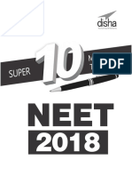 Super 10 Mock Tests For NEET 20 - Disha Experts PDF