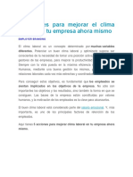 Doc. 1 5 Acciones para Mejorar El Clima Laboral de Tu Empresa Ahora Mismo