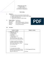 Table Setting Lesson Plan