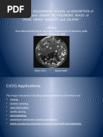 " Dynamic and Equilibrium Studies On Adsorption of CR (Vi) Ions Onto Binary Bio-Polymeric Beads of Cross Linked Alginate and Gelatin " J.Bajpai