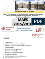 Presentacion MAES Curso 2015-2016