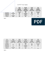 IBPYP TimeTable Sample