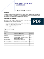 Education Vocabulary For IELTS