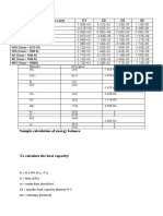 Sample Calculation of Energy Balance: C1 C2 C3 C4