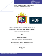 Clima Organizacional y Su Influencia en El Desempeño Laboral TESIS PDF