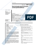 NBR 12722 - Discriminação de Serviços para A Construção Civil