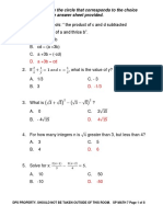 2Q Grade 7 Special Math Questions