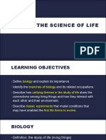 Lesson 1 - Biology The Science of Life